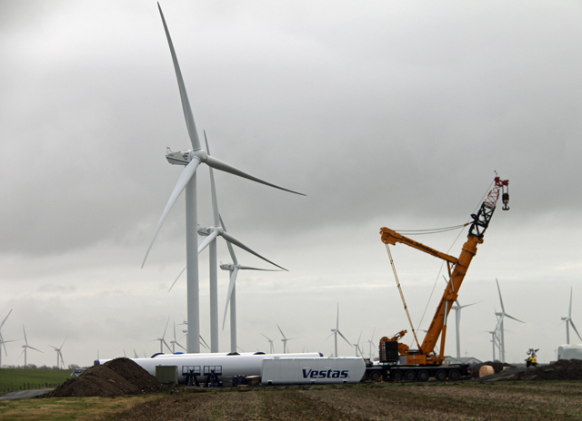 Vestas-Baustelle für eine neue Windanlage